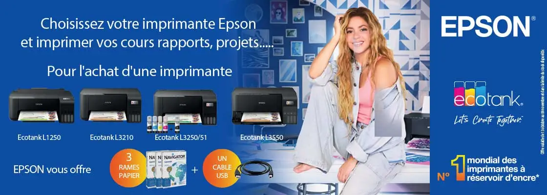 mprimante Jet d'Encre à Réservoir Intégré EPSON mprimante Jet d'Encre à Réservoir Intégré EPSON