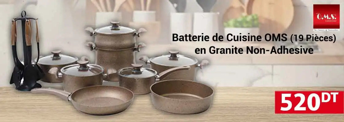 Batterie granite OMS collection 19 pièces Batterie granite OMS collection 19 pièces